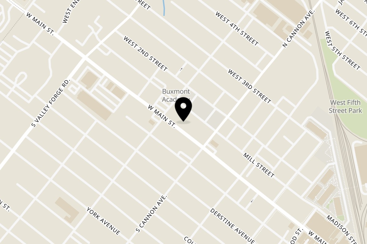 Map showing the location of Rio Dulce on 713 W Main St in Lansdale